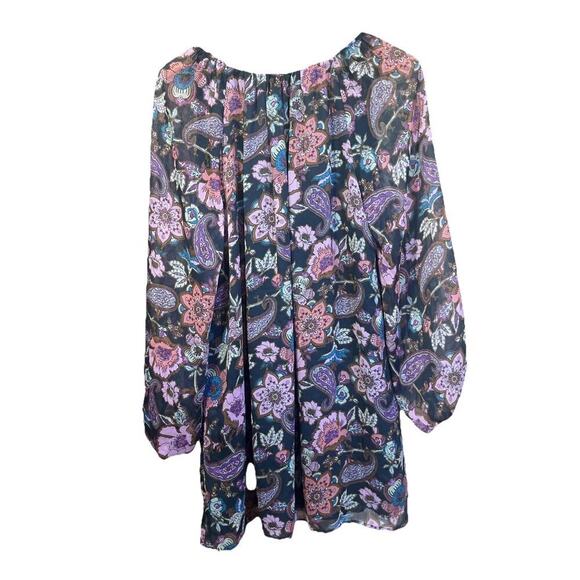 Anthropologie Storia Mini Dress Floral Print Boho Size Medium Romantic - Picture 2 of 15